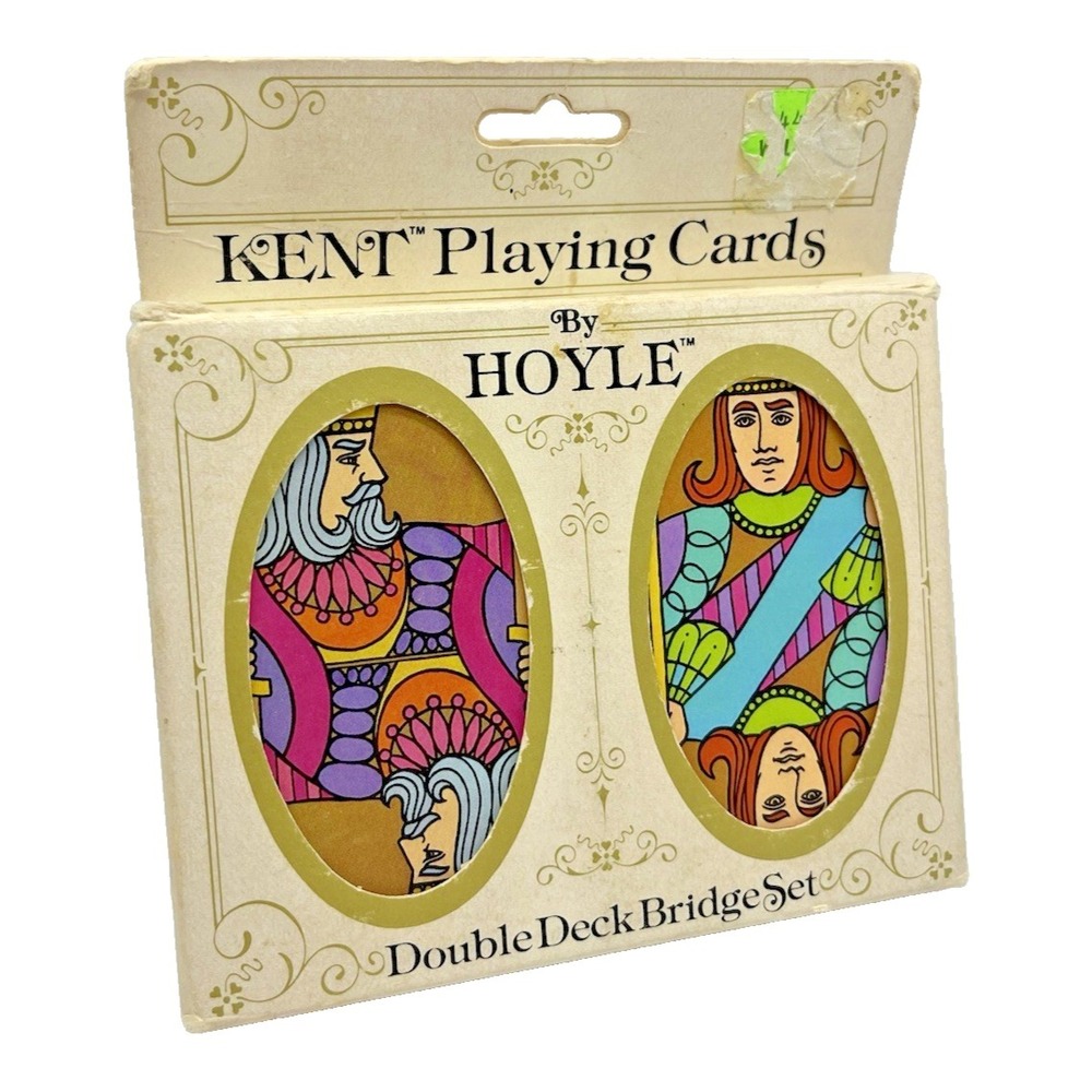 Vintage Kent HOYLE Double Deck Bridge Set Playing Cards 3451 Complete in Box